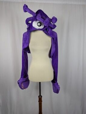 Princess Paradise Purple Monster Medusa Hooded Shrug Snake Puppet Sleeve